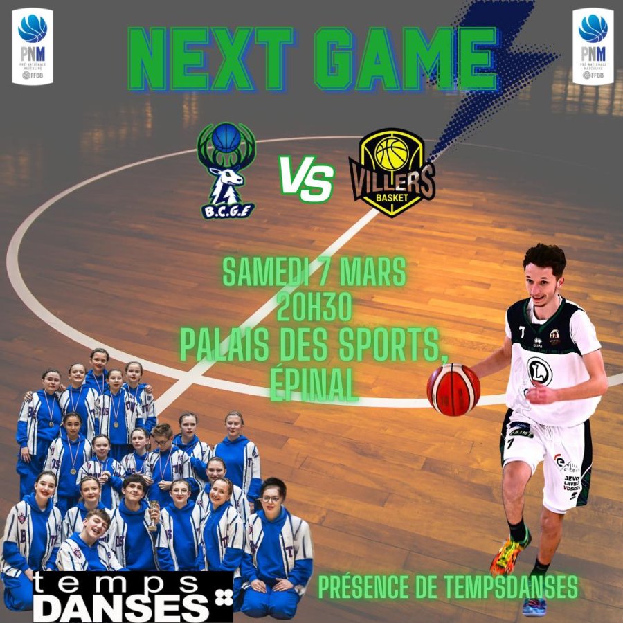 NEXT GAME - Séniors PNM - Samedi 07/02