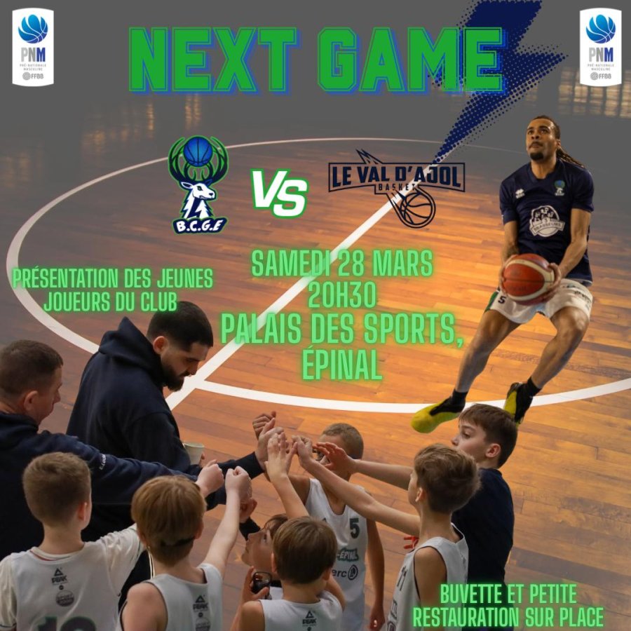 NEXT GAME - Séniors PNM - Samedi 28/03